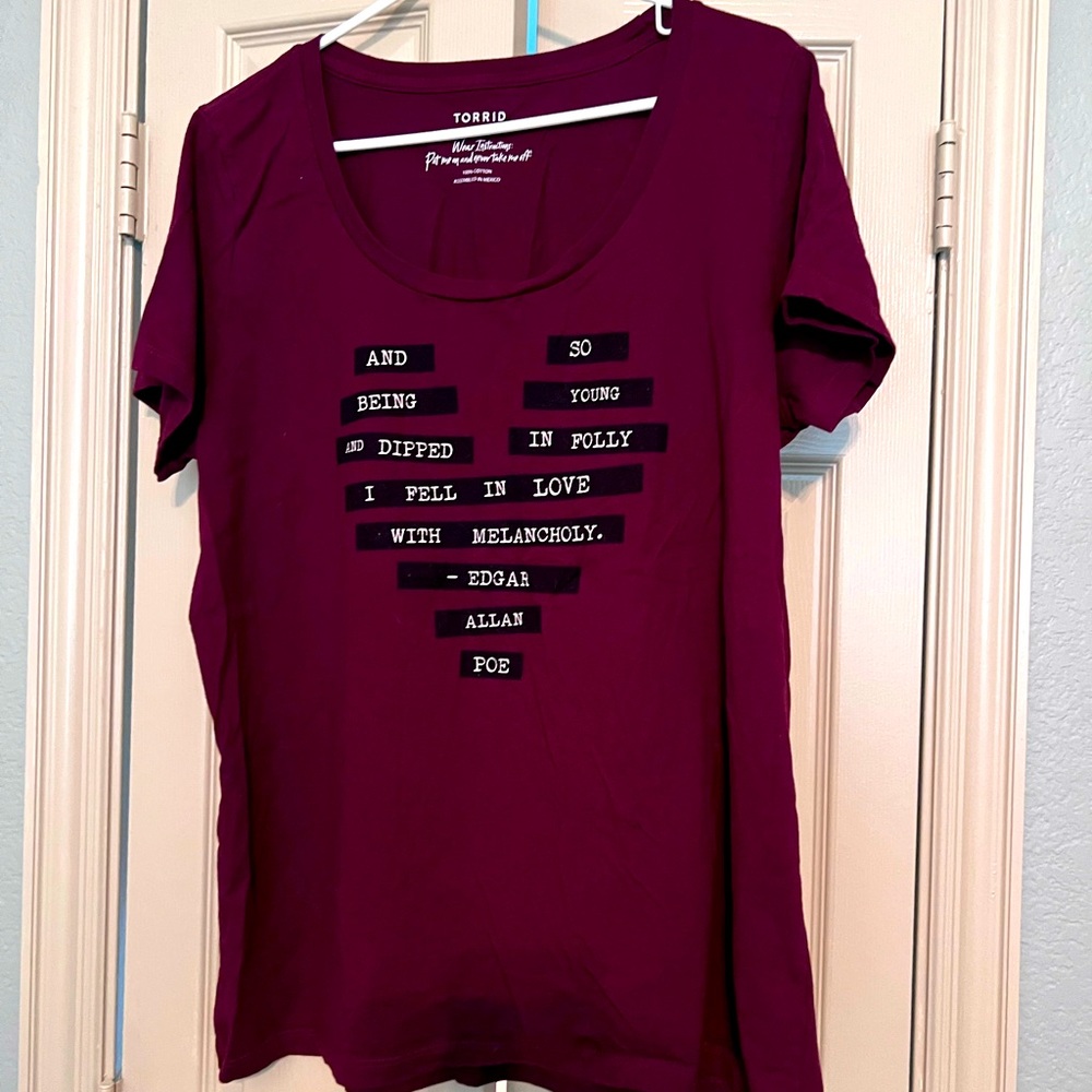 Torrid T-shirt, Edgar Allen Poe